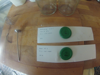 batch with 2 and without pasteurization 1